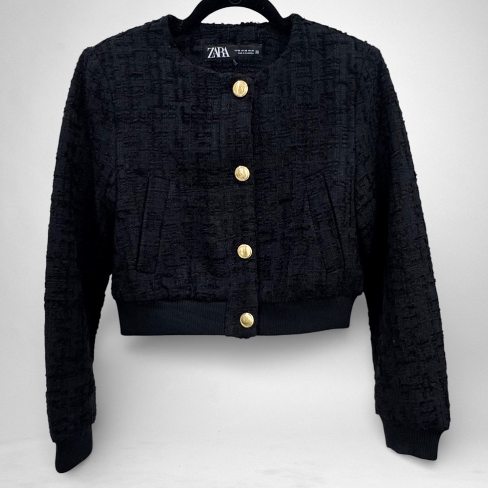 Zara Tweed Cropped Jacket